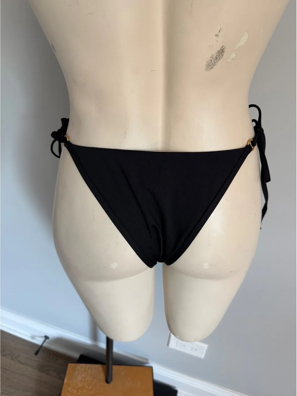 L*Space Black Tanga Cut Bikini Bottoms - Size M